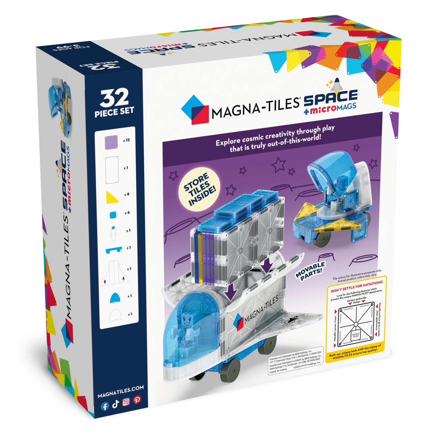 Magna-Tilesâ® Space 32 - Pieces Set