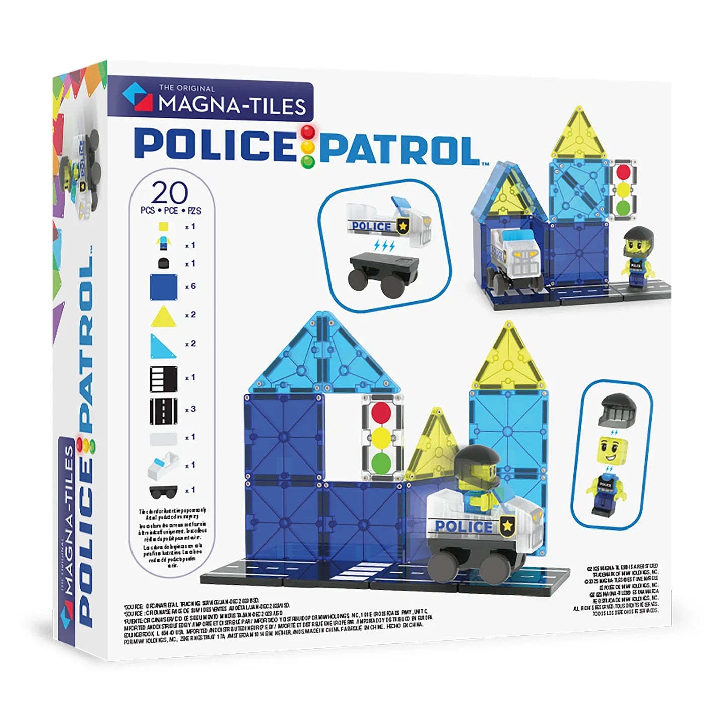 Magna-Tilesâ® Police Patrol 20-Piece Set