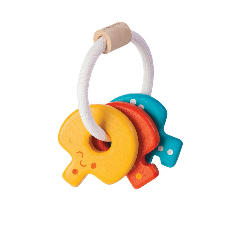 Plantoys Wooden Baby Key Rattle