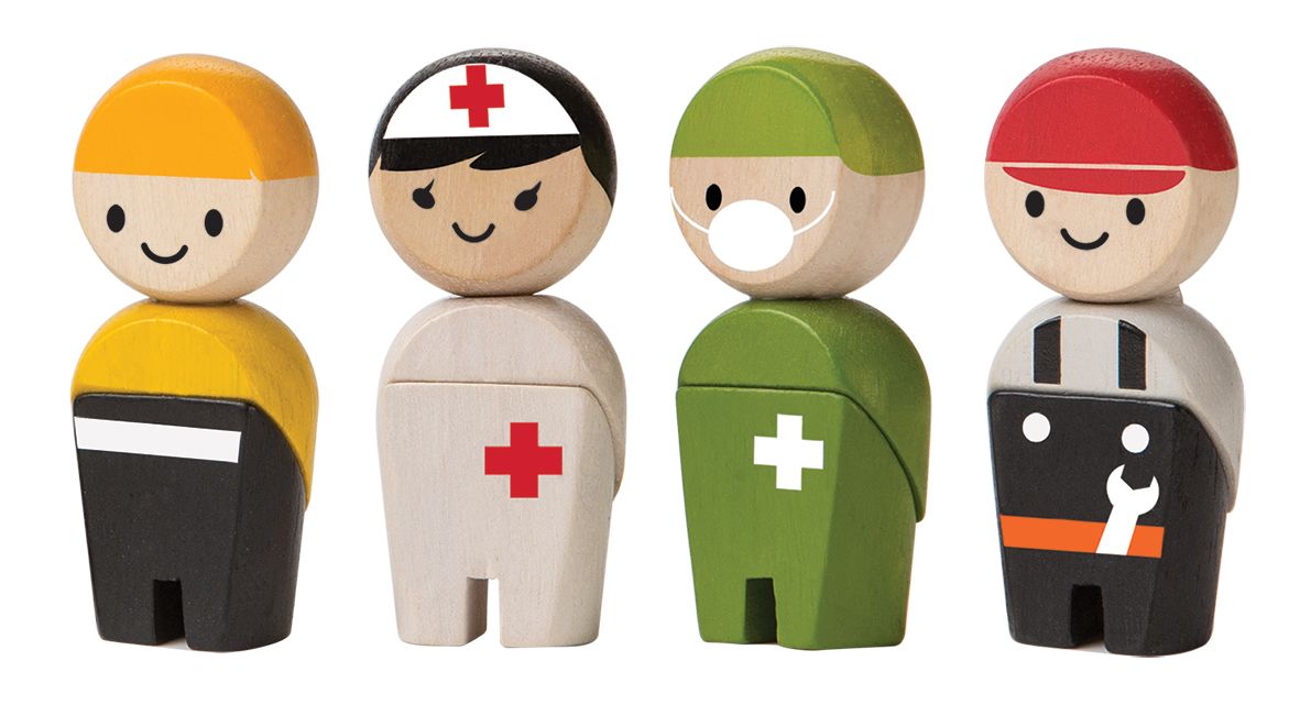 Plantoys Wooden Rescue Crew