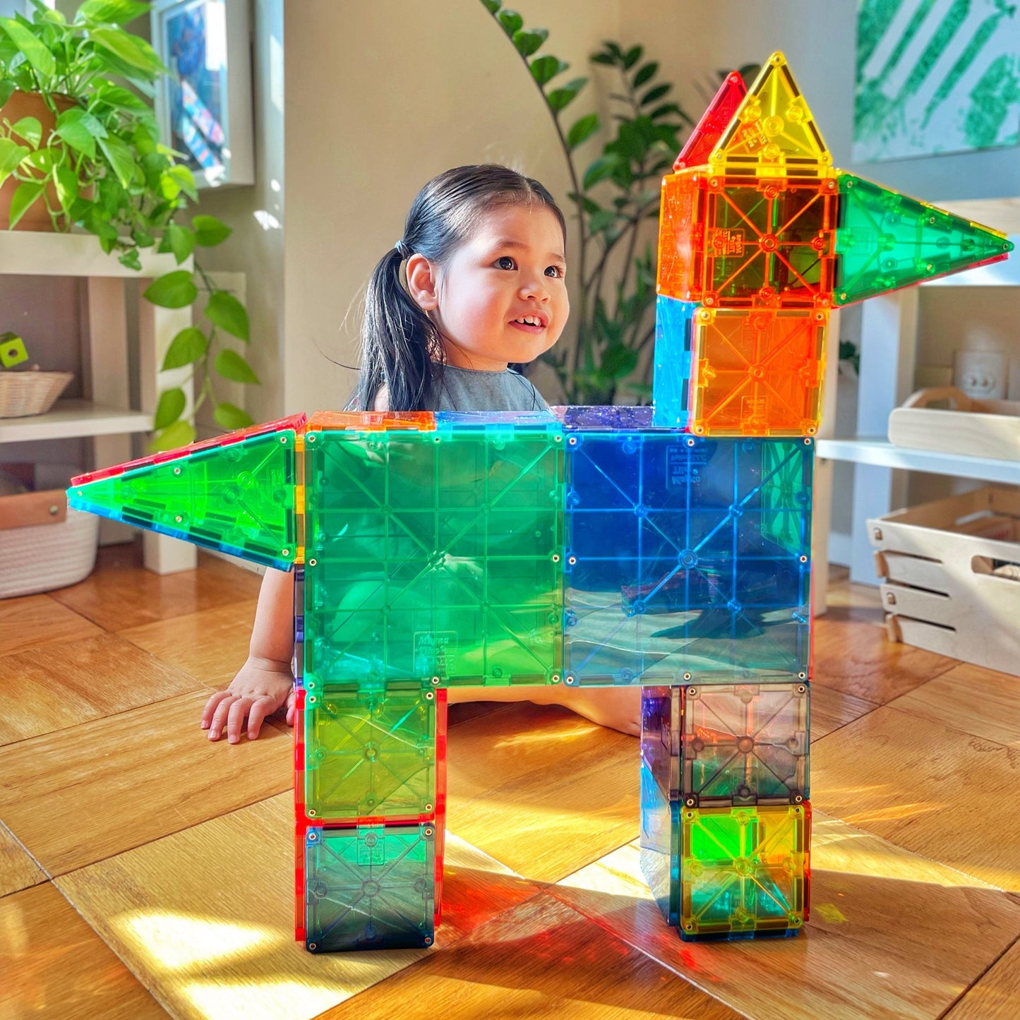 Magna-Tilesâ® Clear Colors 100 Pieces Set