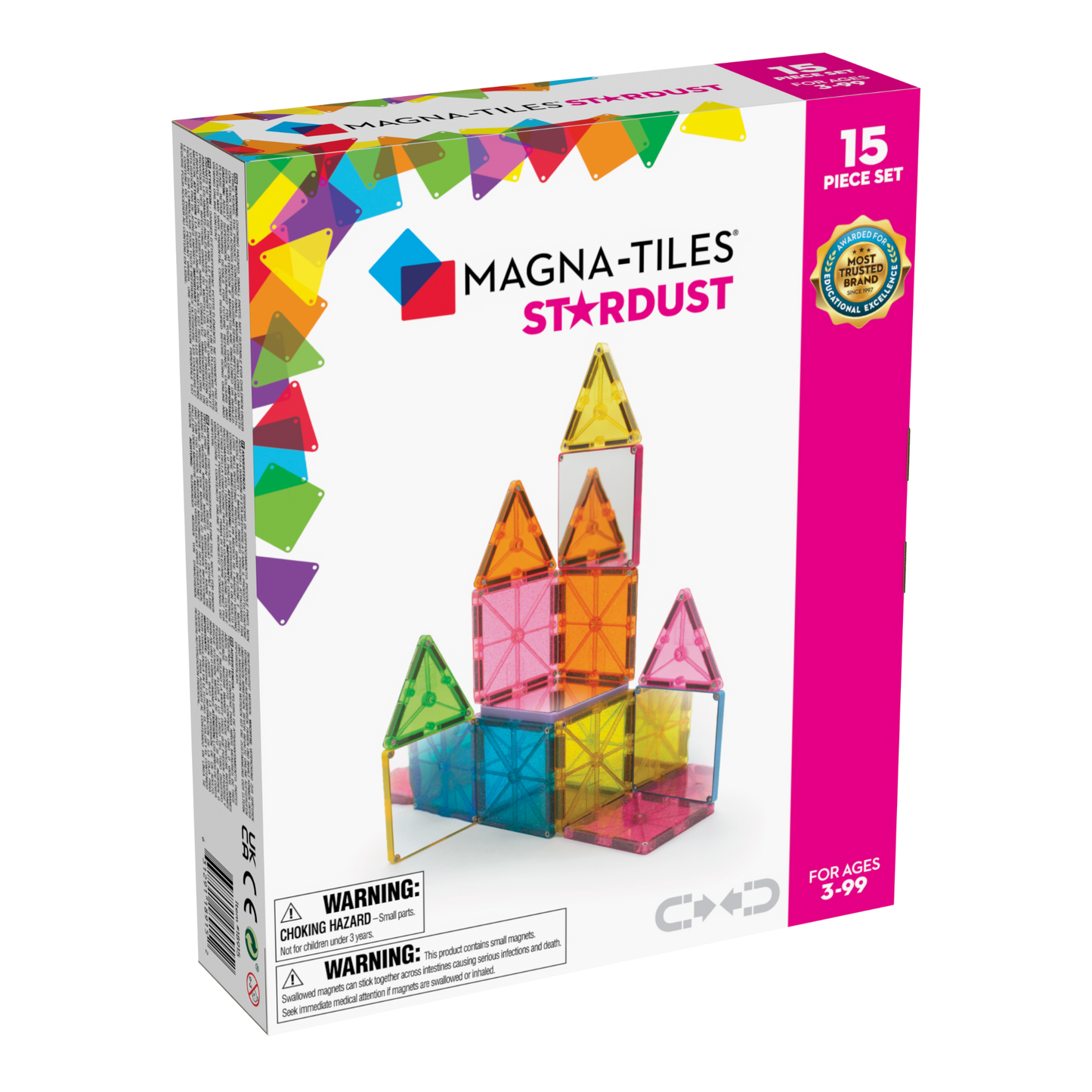 Magna-Tilesâ® Stardust Glitter & Mirrors - 15 Pieces