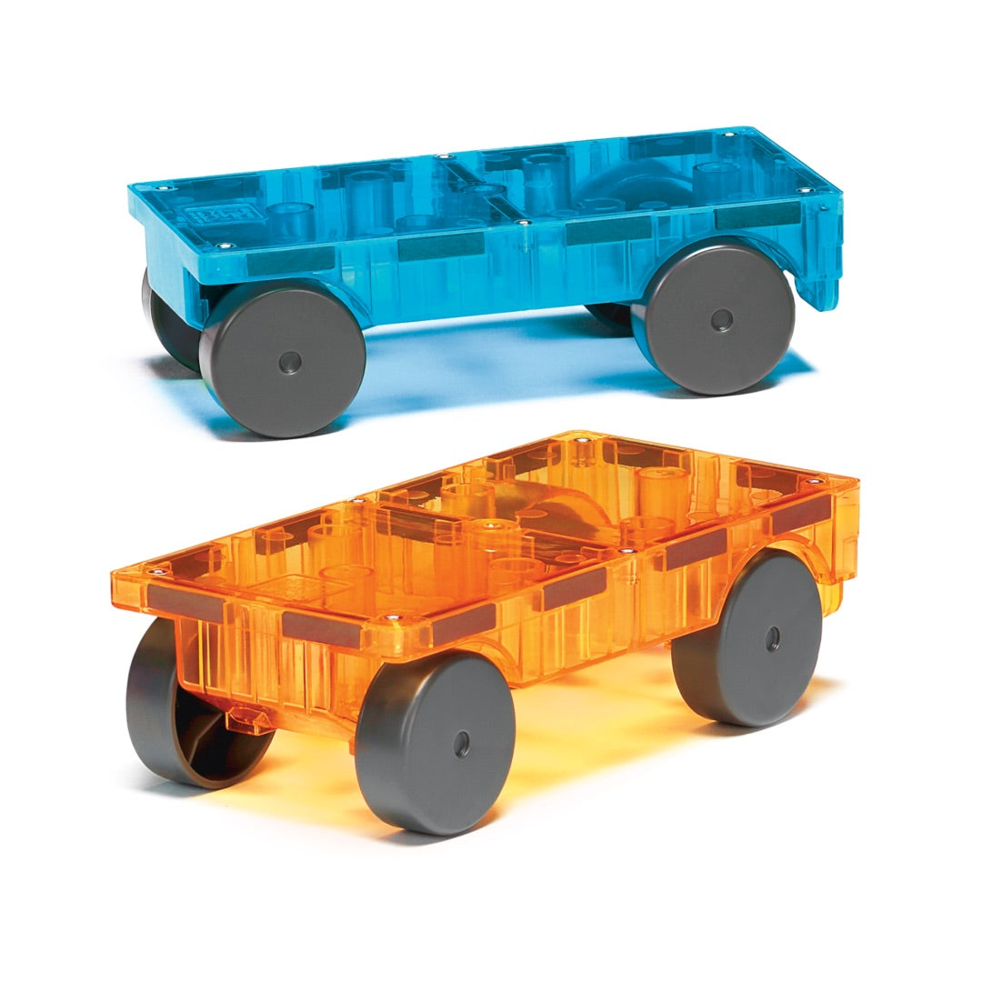 Magna-Tilesâ® Cars 2-Piece Blue & Orange