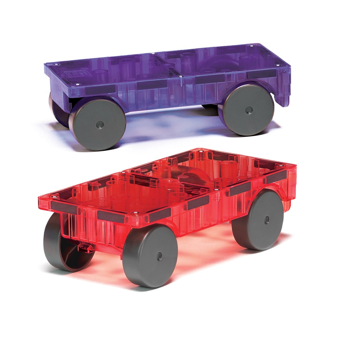 Magna-Tilesâ® Cars 2-Piece Purple & Red
