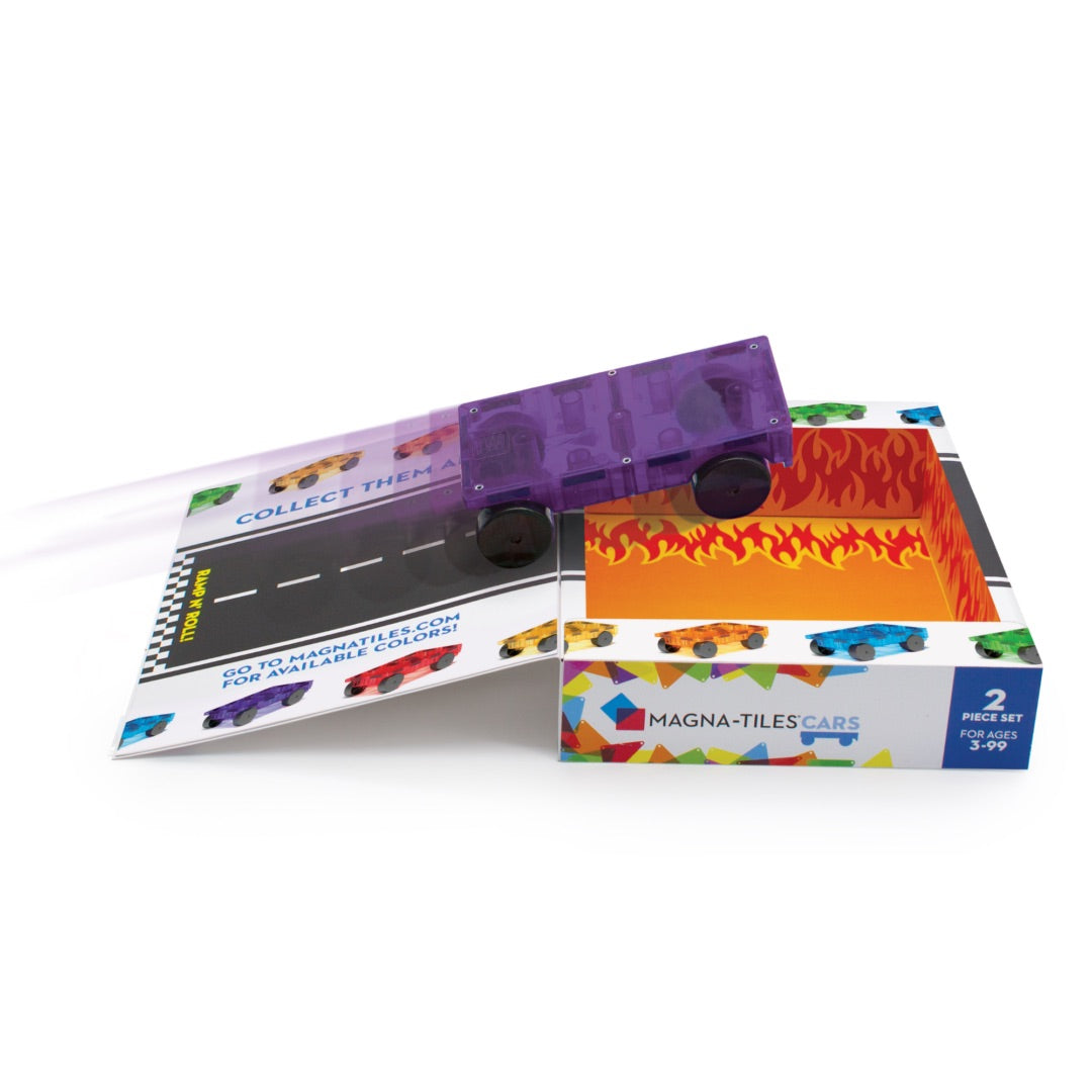 Magna-Tilesâ® Cars 2-Piece Purple & Red