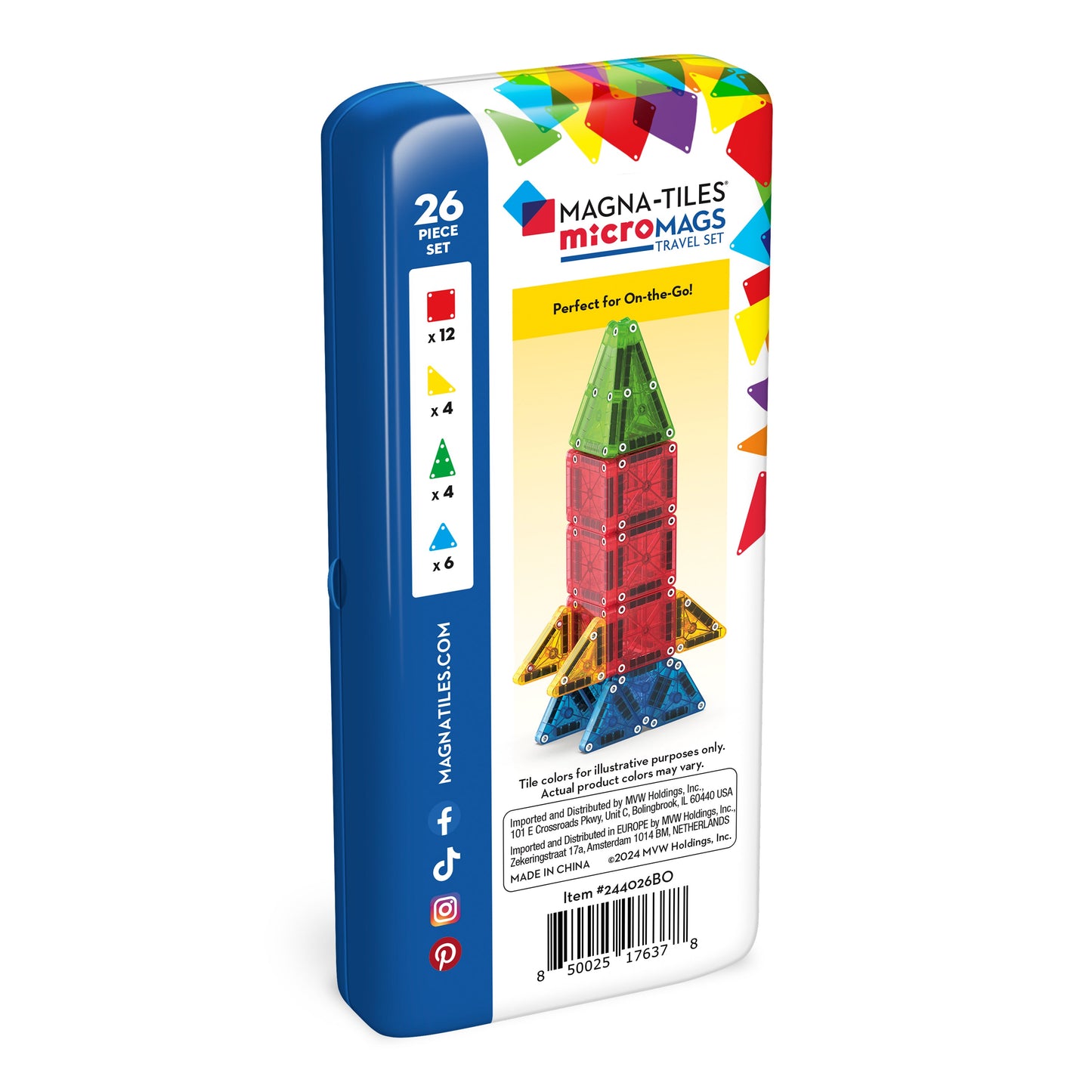 Magna-Tilesâ® Micromags Travel Set - 26 Pieces