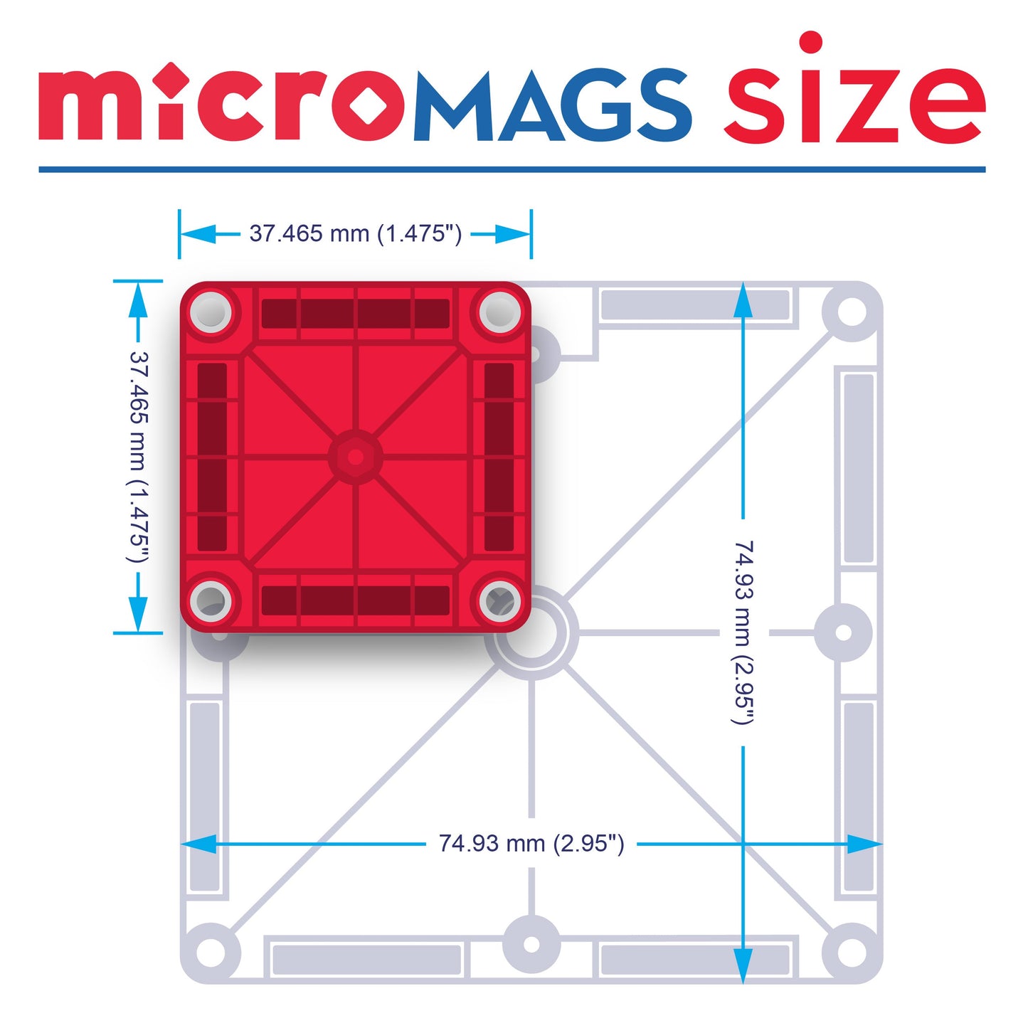 Magna-Tilesâ® Micromags Travel Set - 26 Pieces