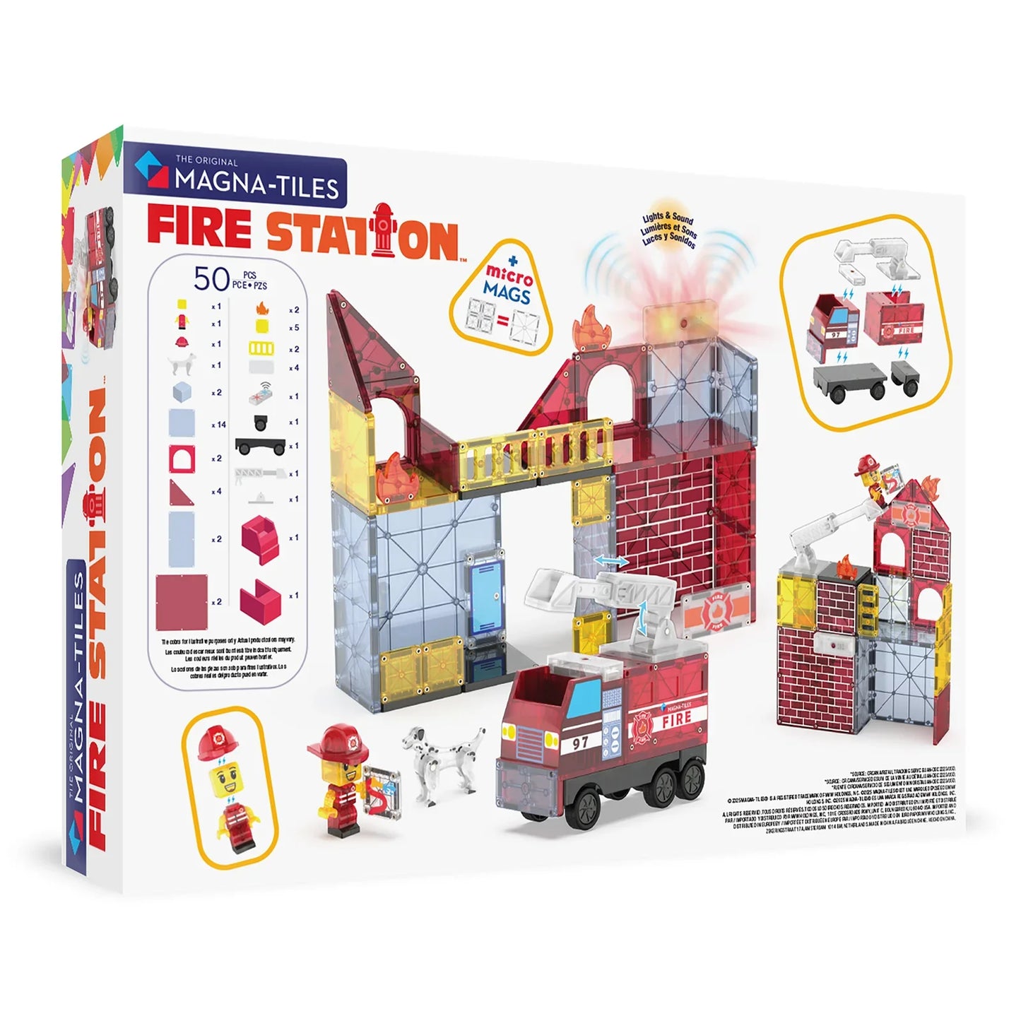 Magna-Tilesâ® Fire Station 50-Piece Set