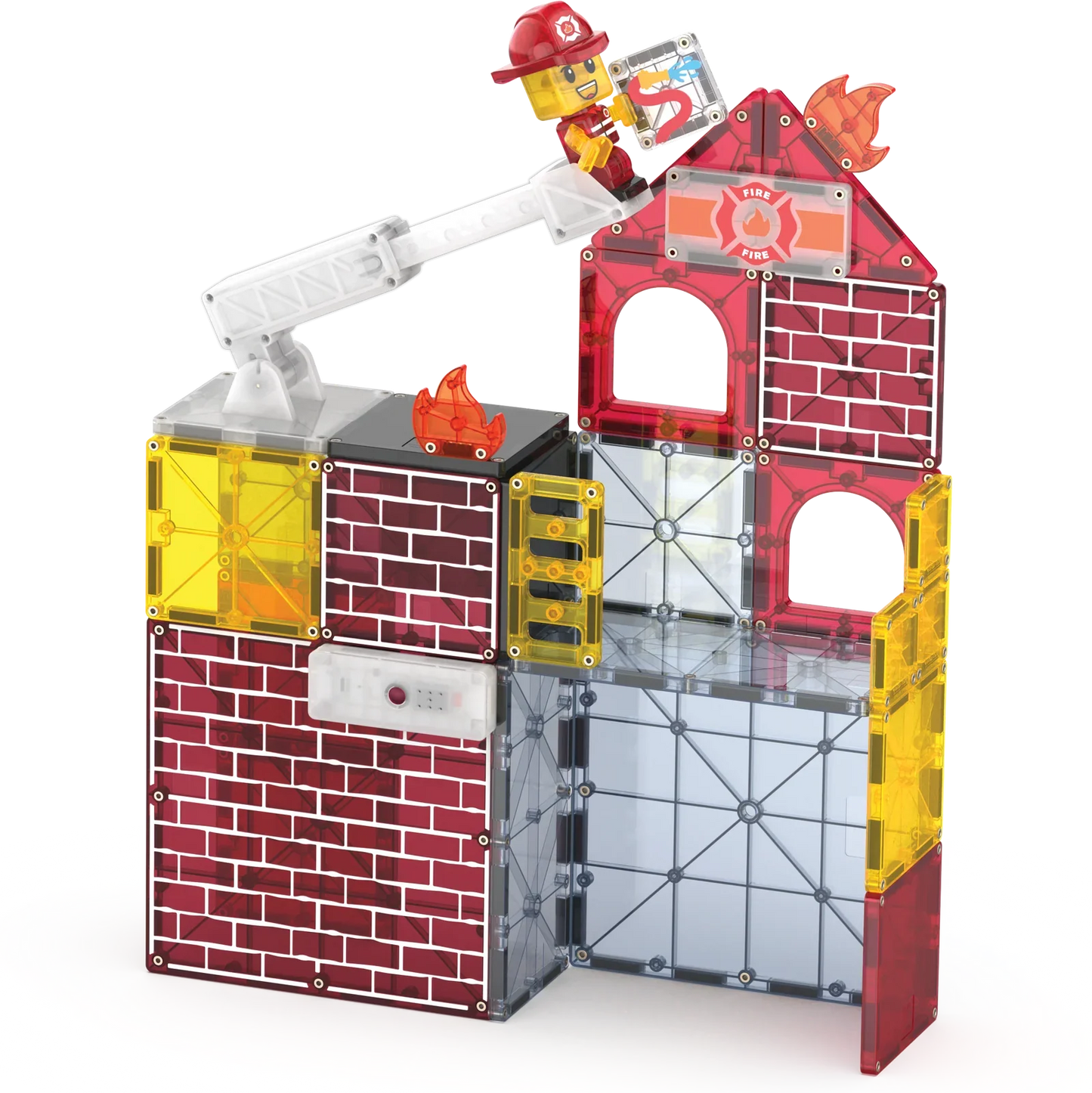 Magna-Tilesâ® Fire Station 50-Piece Set