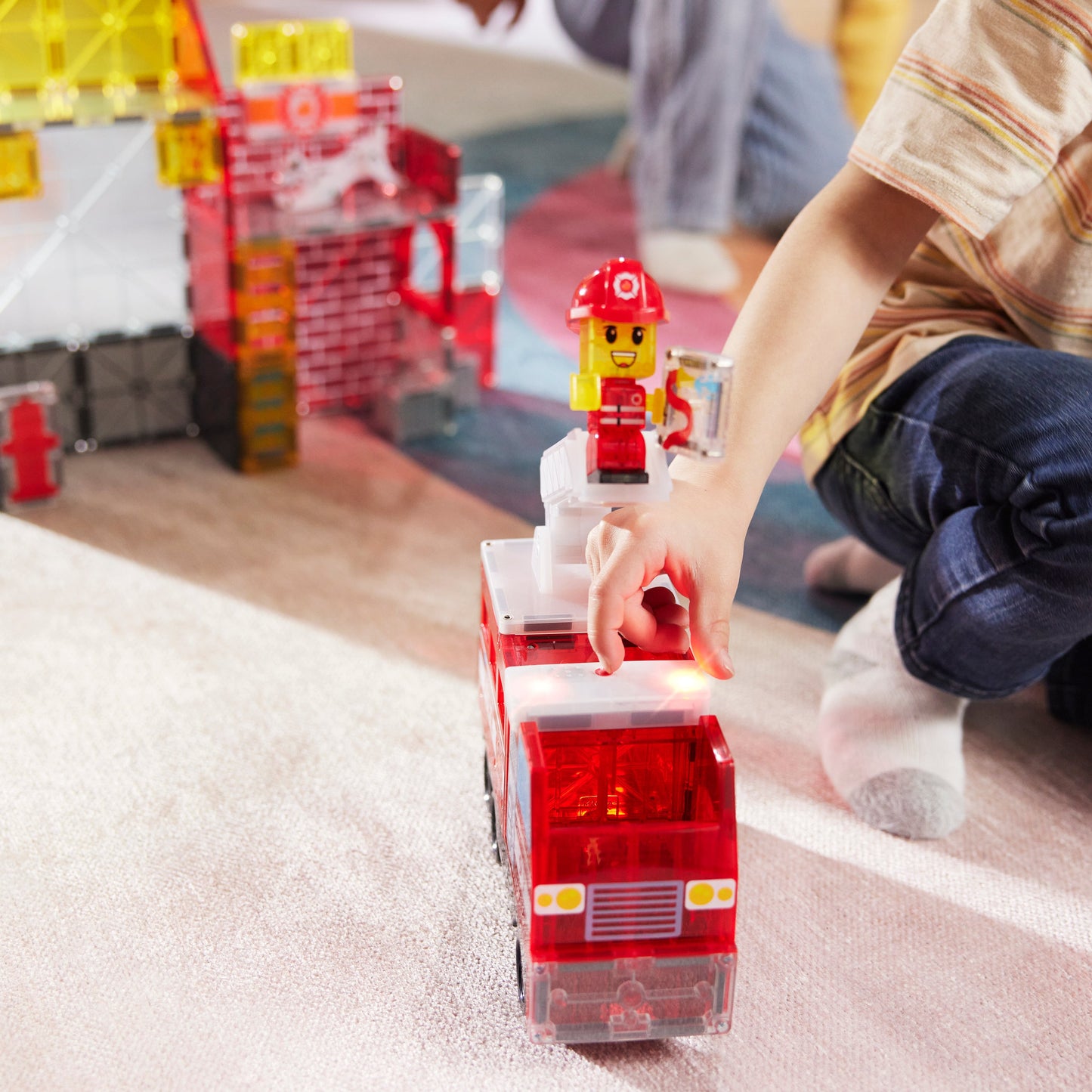 Magna-Tilesâ® Fire Station 50-Piece Set
