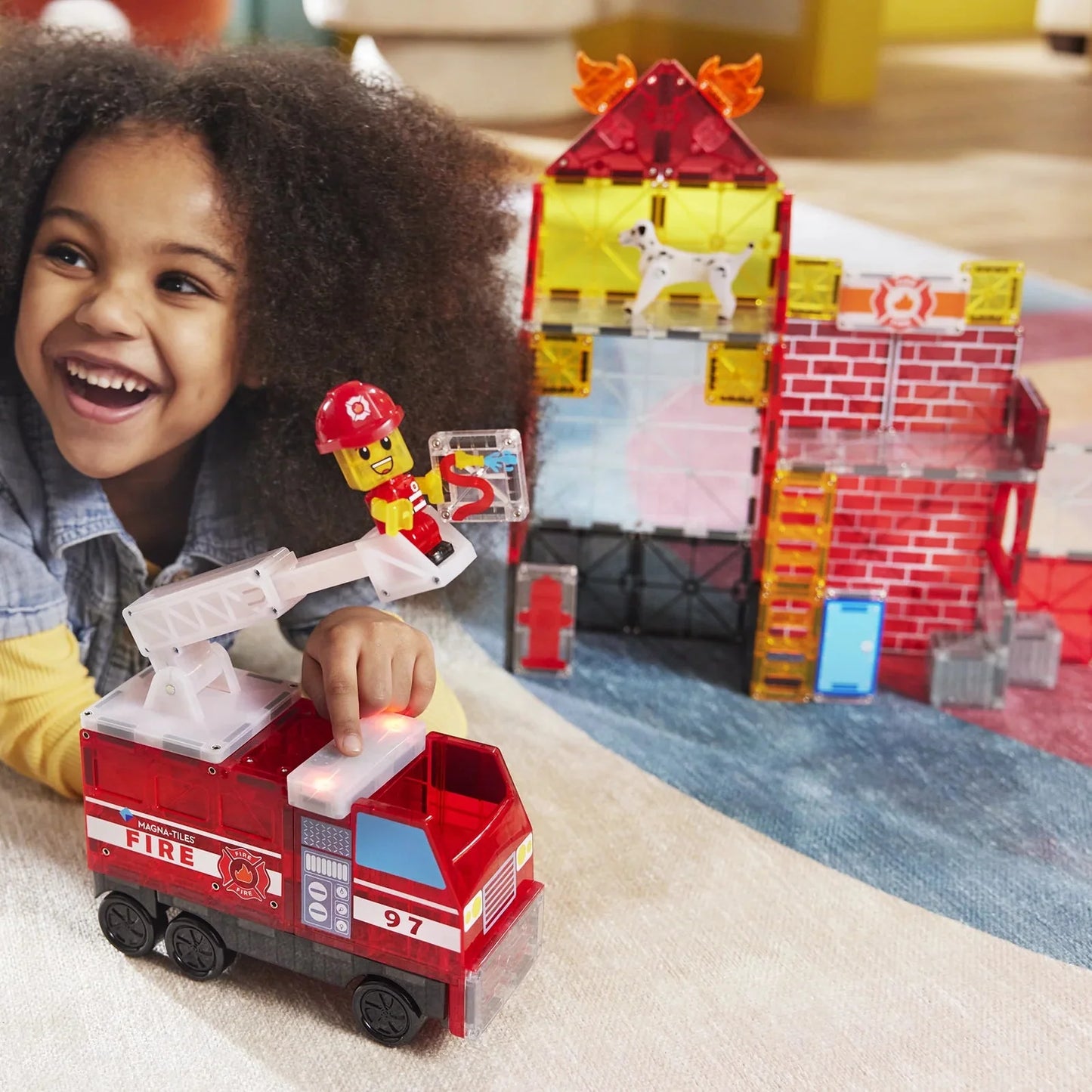 Magna-Tilesâ® Fire Station 50-Piece Set
