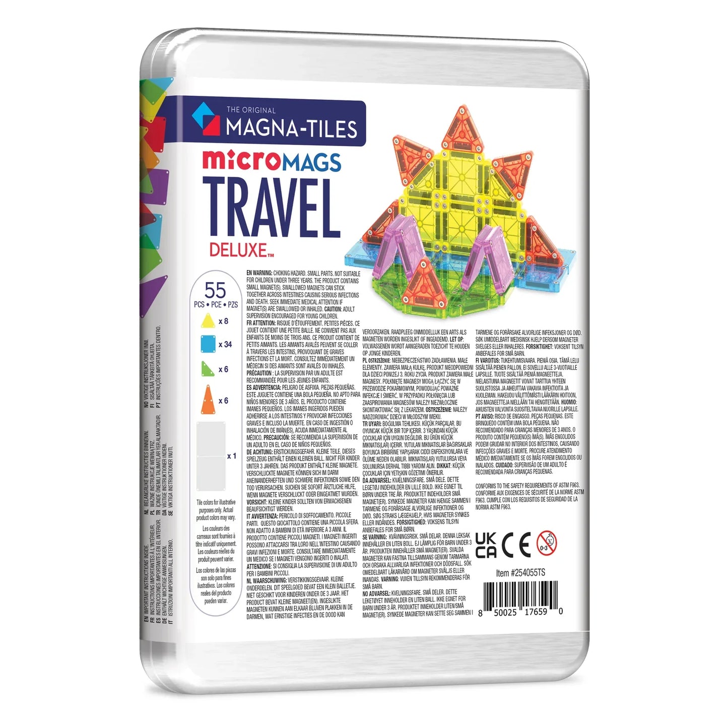 Magna-Tilesâ® Micromags Travel Set Deluxe 55-Piece Set