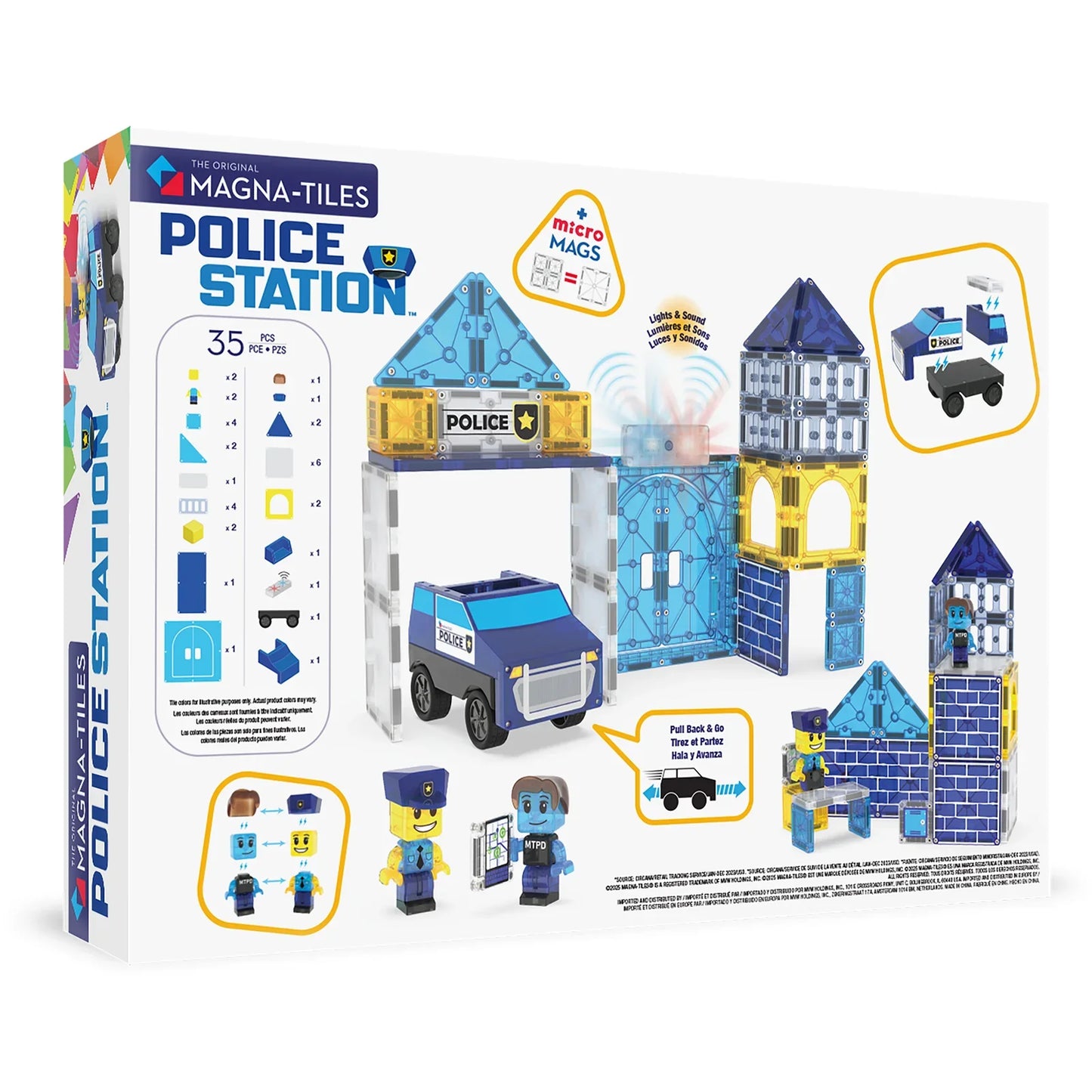 Magna-Tilesâ® Police Station 35-Piece Set