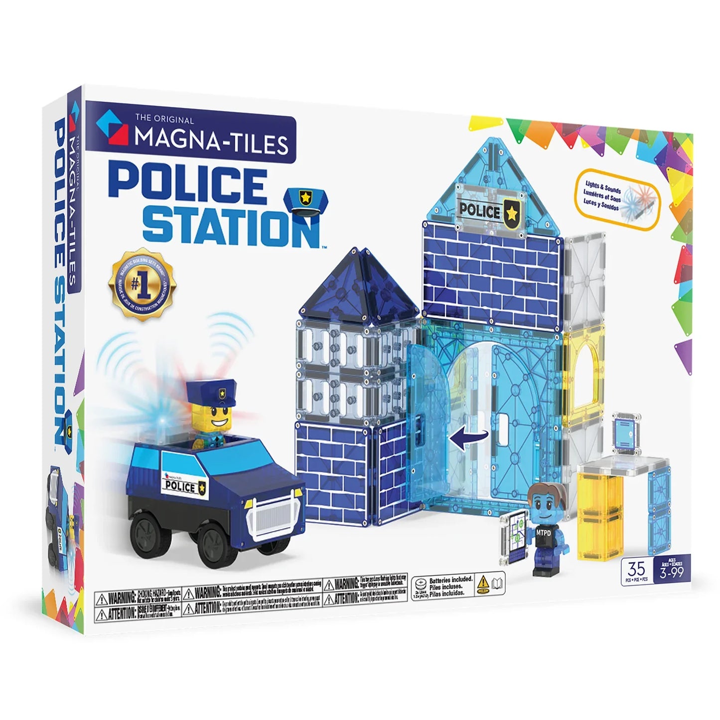 Magna-Tilesâ® Police Station 35-Piece Set