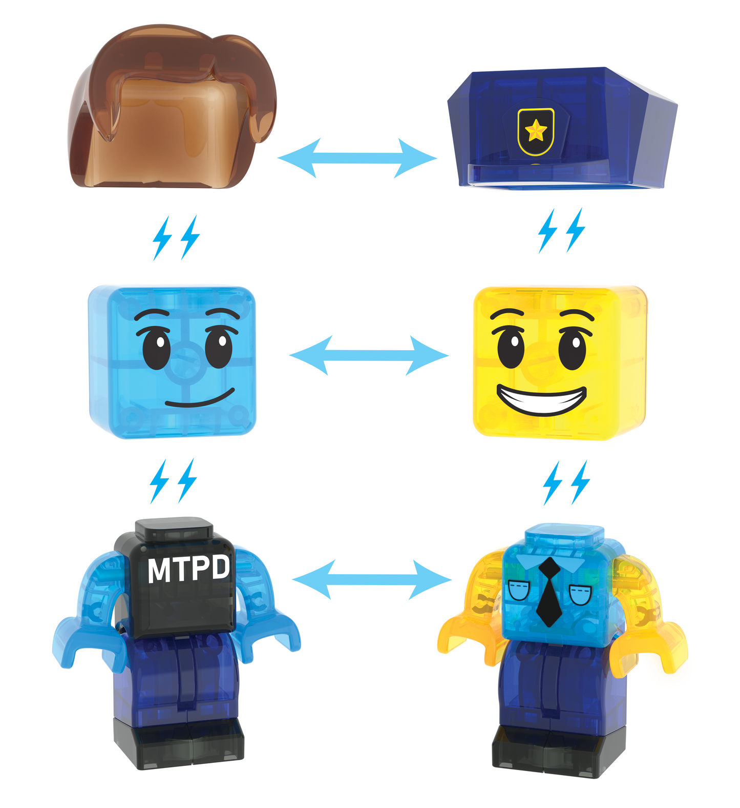 Magna-Tilesâ® Police Station 35-Piece Set