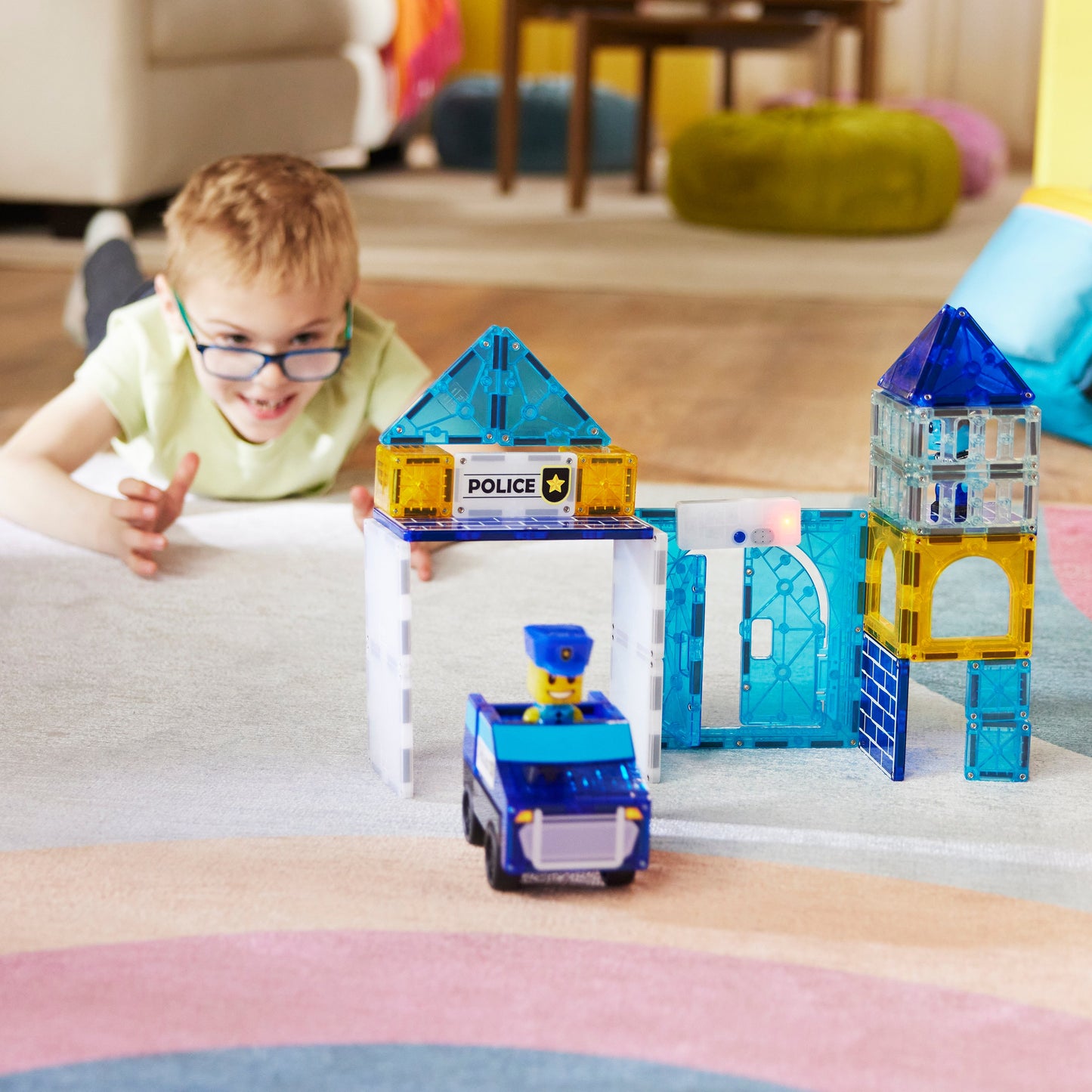 Magna-Tilesâ® Police Station 35-Piece Set