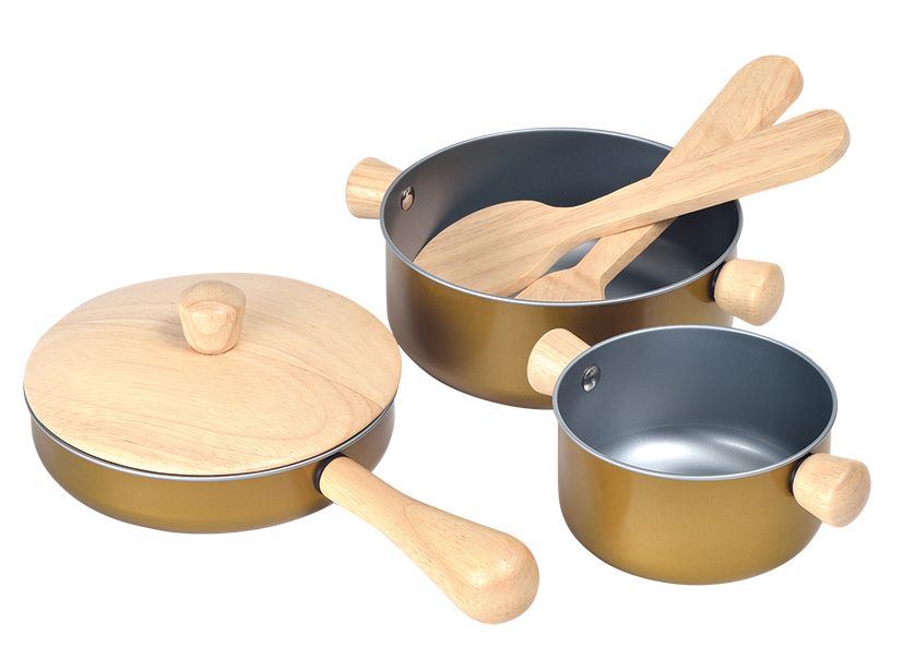Plantoys Wooden Cooking Utensils Set