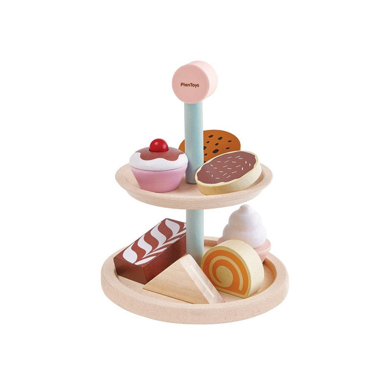 Plantoys Wooden Bakery Stand Set
