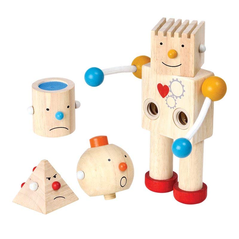 Plantoys Wooden Build -A- Robot