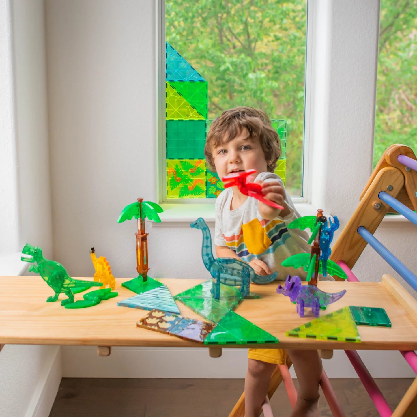 Magna-Tilesâ® Dino World Xl 50-Pieces Set