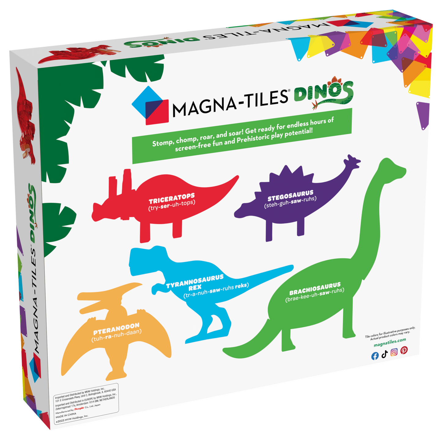 Magna-Tilesâ® Dinos 5 Pieces Set