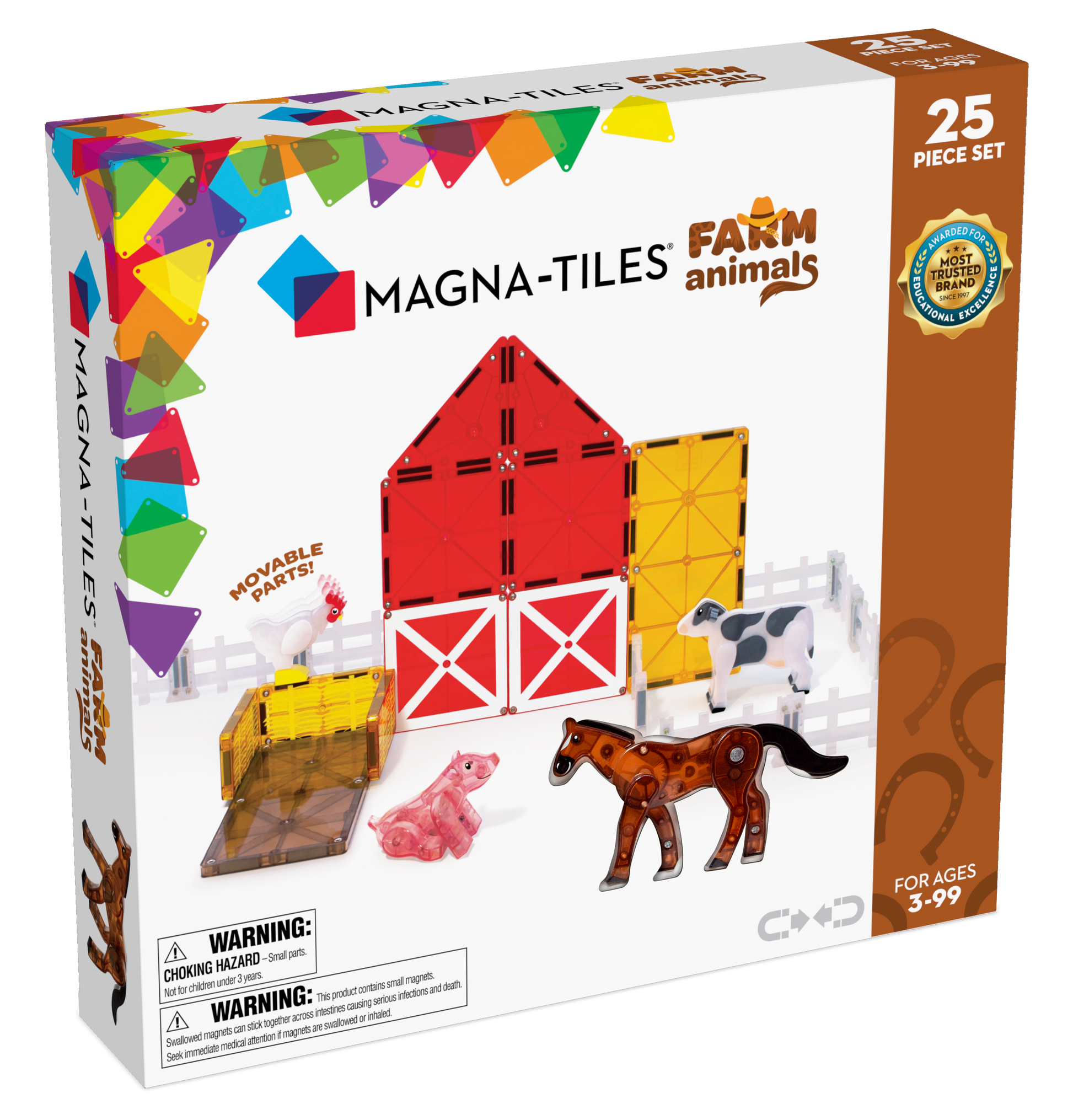 MAGNA-TILES | Farm Animals 25 - Pieces Set | TOYBOX