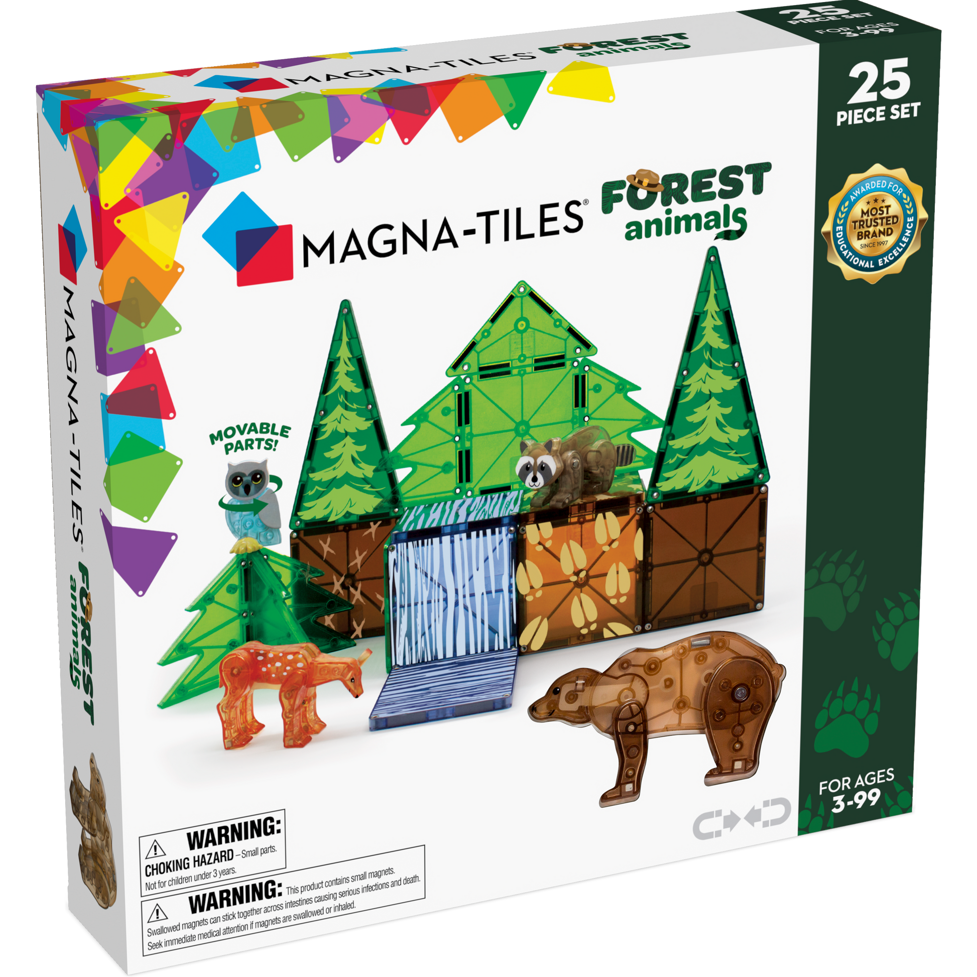 MAGNA-TILES | Forest Animals | 25-Pieces | Age 3+ | TOYBOX