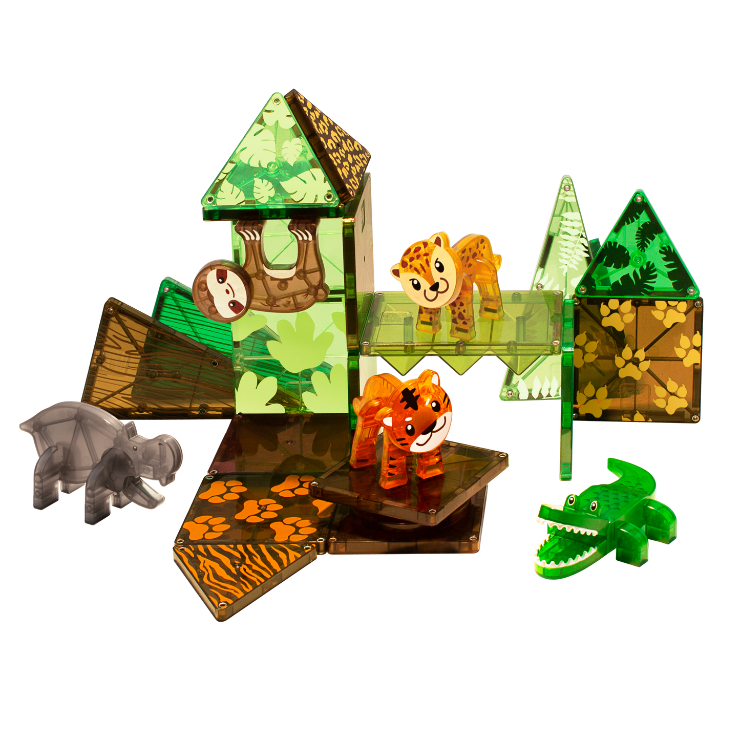 Magna-Tilesâ® Jungle Animals 25-Pieces