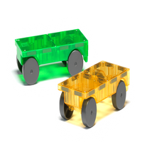 Magna-Tilesâ® Car Expansion 2-Piece Set Green & Yellow
