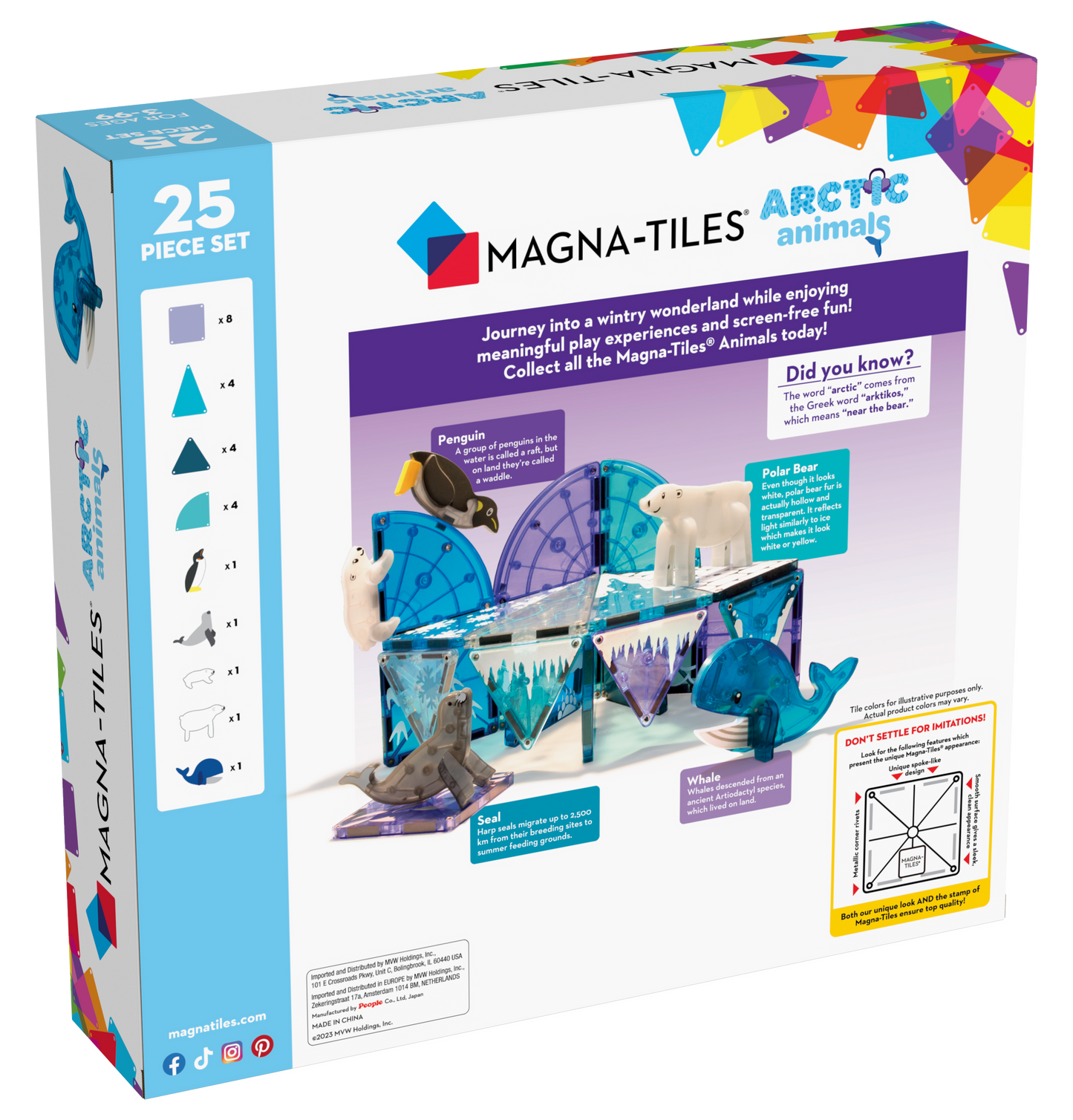 Magna-Tilesâ® Arctic Animals - 25 Pieces