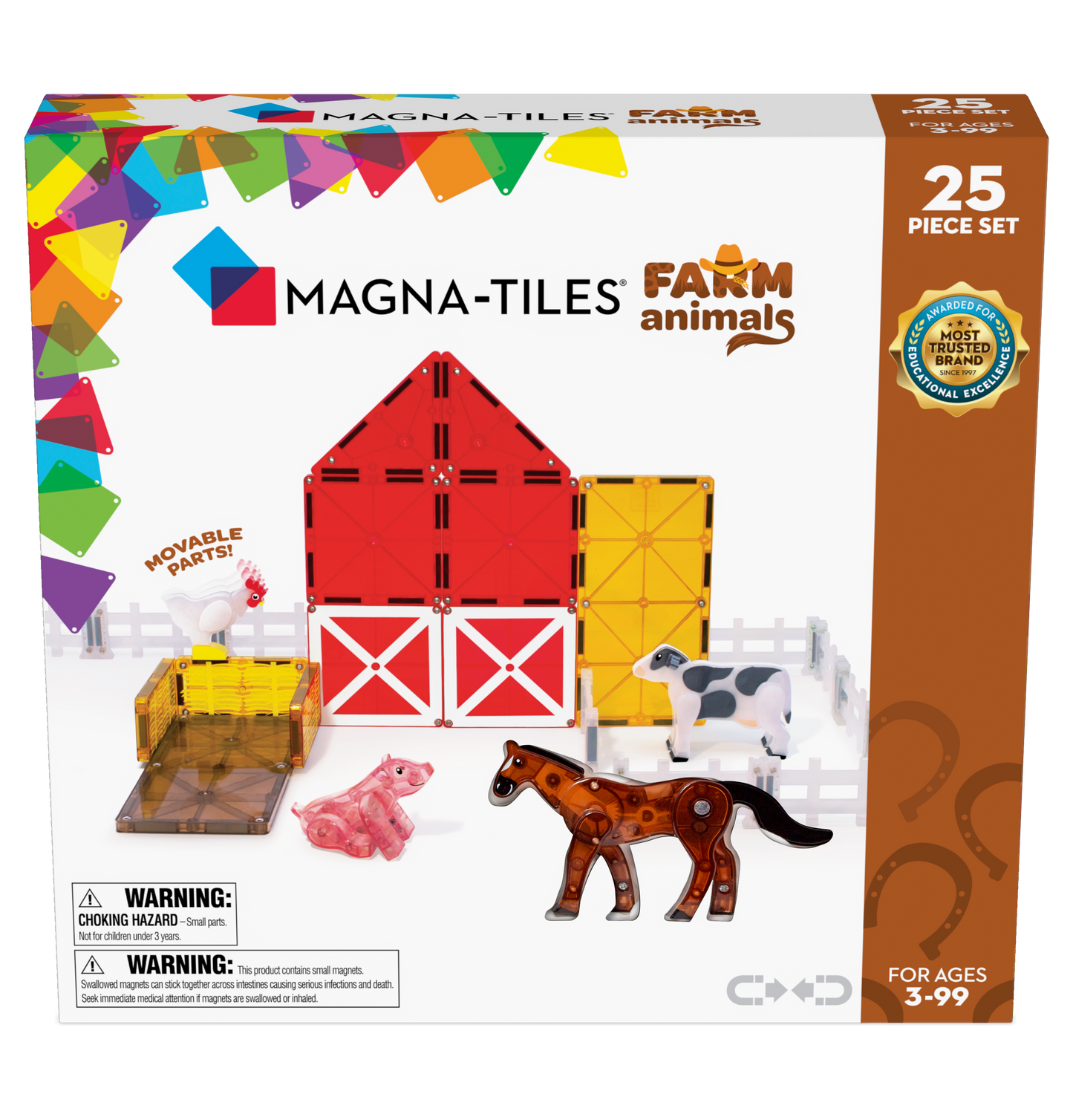 Magna-Tilesâ® Farm Animals 25 - Pieces Set