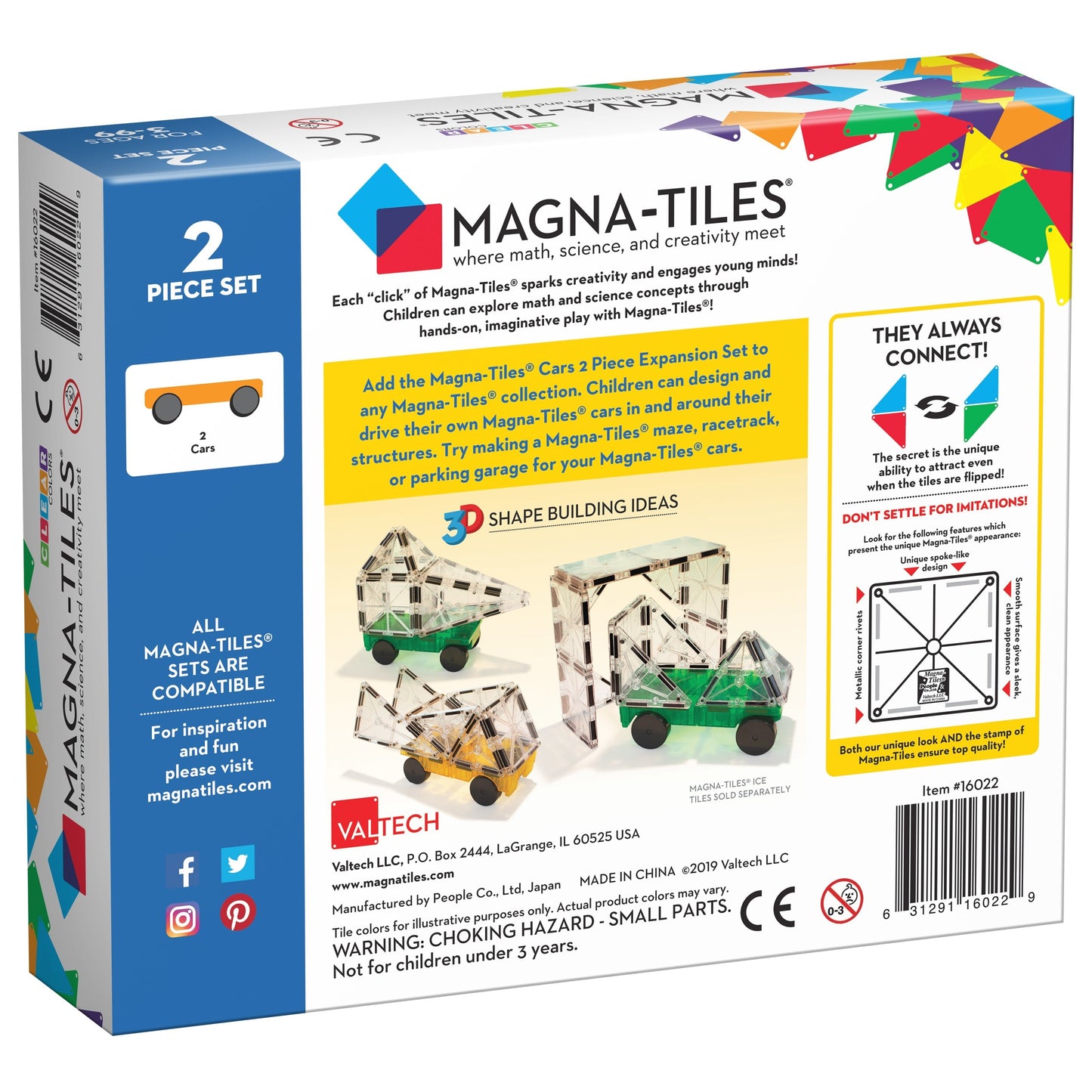 Magna-Tilesâ® Car Expansion 2-Piece Set Green & Yellow