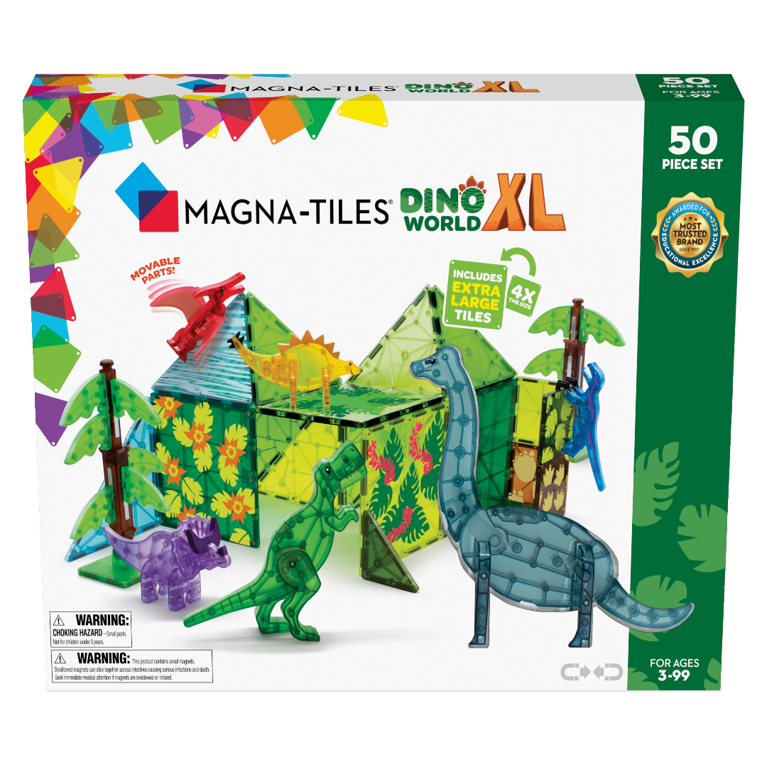 Magna-Tilesâ® Dino World Xl 50-Pieces Set