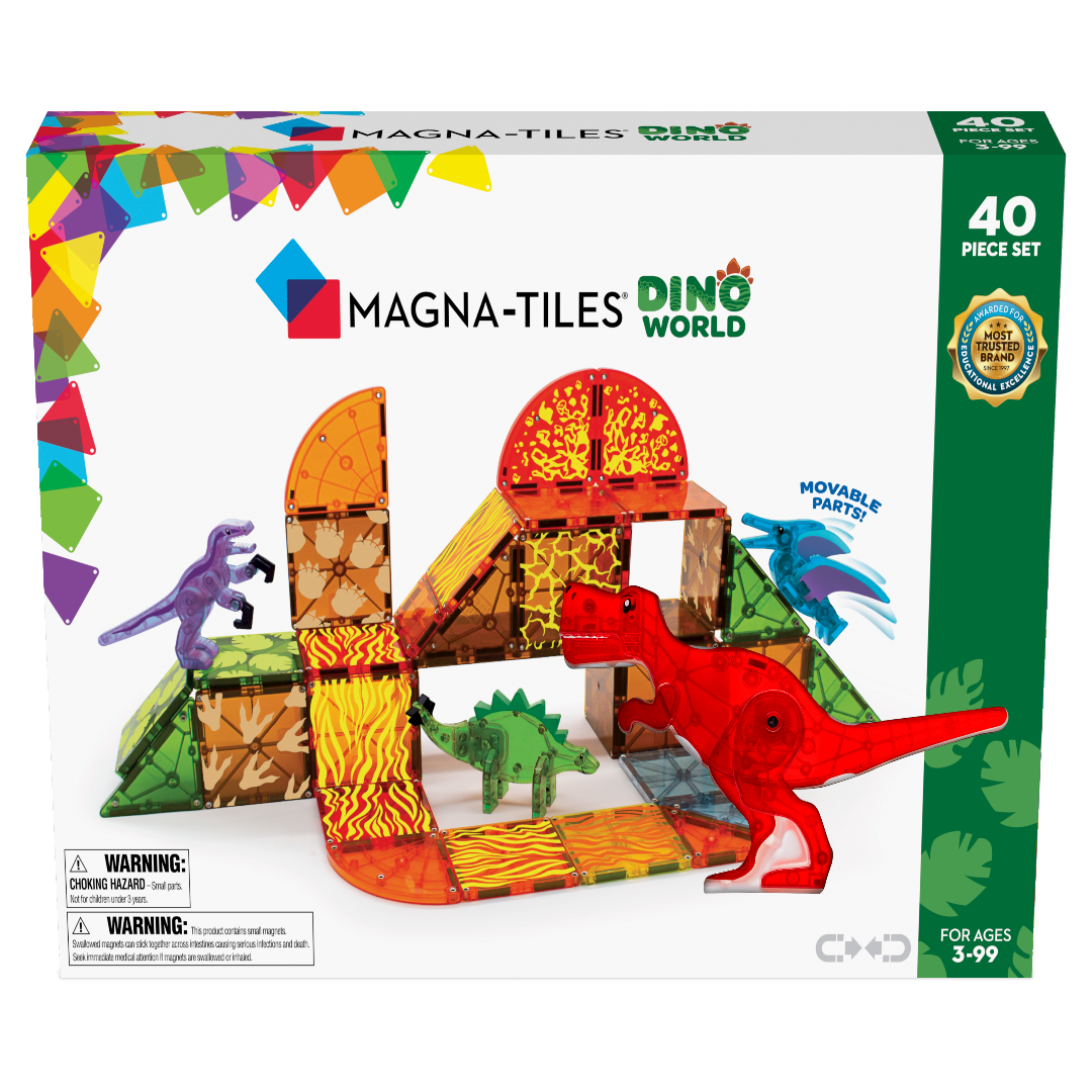 Magna-Tilesâ® Dino World - 40 Pieces Set